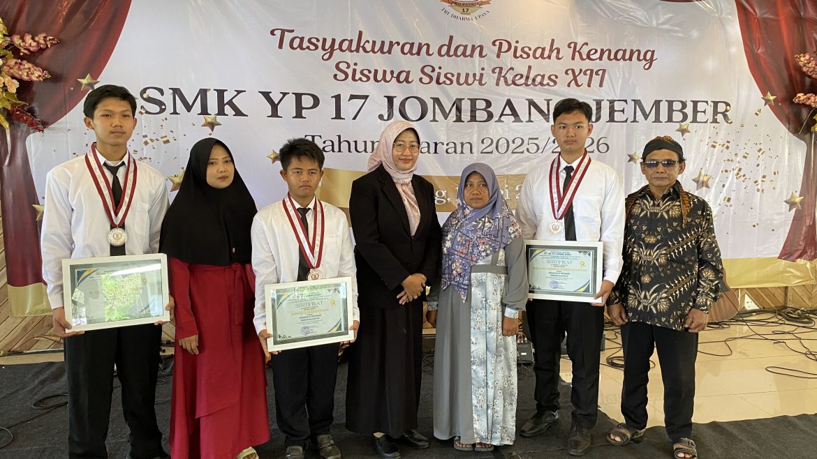 Tasyakuran dan Pisah Kenang Siswa Siswi Kelas XII SMK YP 17 Jombang Jember Berlangsung Khidmat di Aula Dira Resto